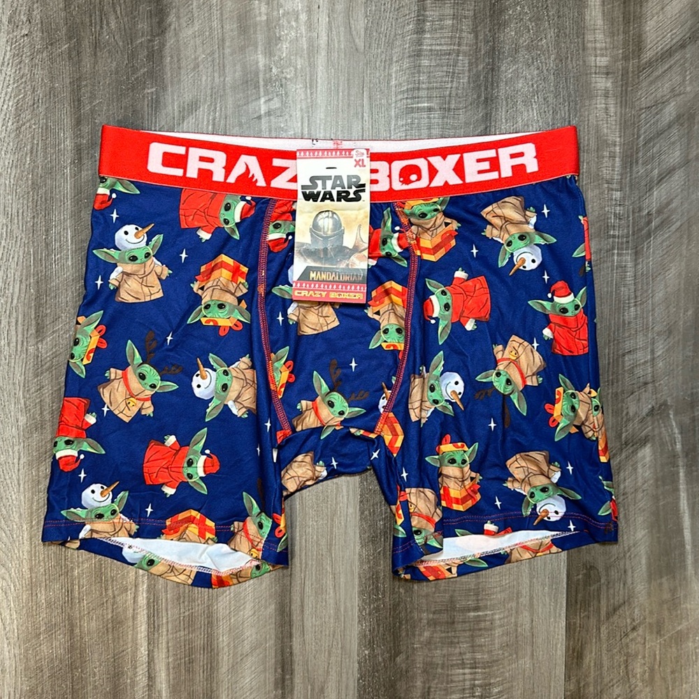 Star Wars The Mandalorian Baby Yoda Christmas Crazy Boxer Boxer Brief - XL